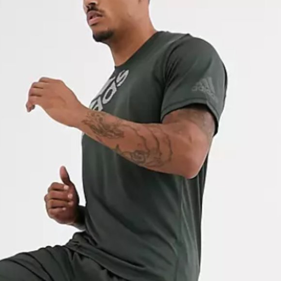 adidas Other - Adidas men Regular khaki fit Performance Shirt 'BOS', size L